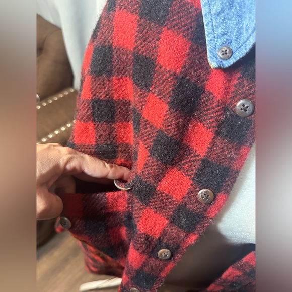 Vintage 1990s Y2K farmer look sweater jacket super retro men size large - Picture 7 of 13